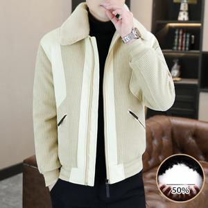 고품질 남성용 숏 패딩 코트 2025 겨울 탈부착 가능한 퍼 칼라 따뜻한 오리털 재킷 캐주얼 방풍 두꺼운 탑 파카