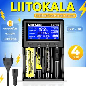 LiitoKala Lii-PD4 AC PD 충전기 LCD 고속 충전 4베이 LiFePO4 3.2V 21700/18650/AA/AAA 다중 보호 자동 감지