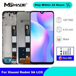 샤오미 레드미 9A 디스플레이 LCD 터치 스크린 디지타이저, 레드미 9C LCD 교체 부품, 프레임 포함, 6.53 인치
