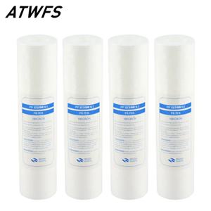 ATWFS 정수기, 침전물 필터 카트리지, PP 면 필터, 물 필터 시스템, 10 인치, 4 개, 1 미크론