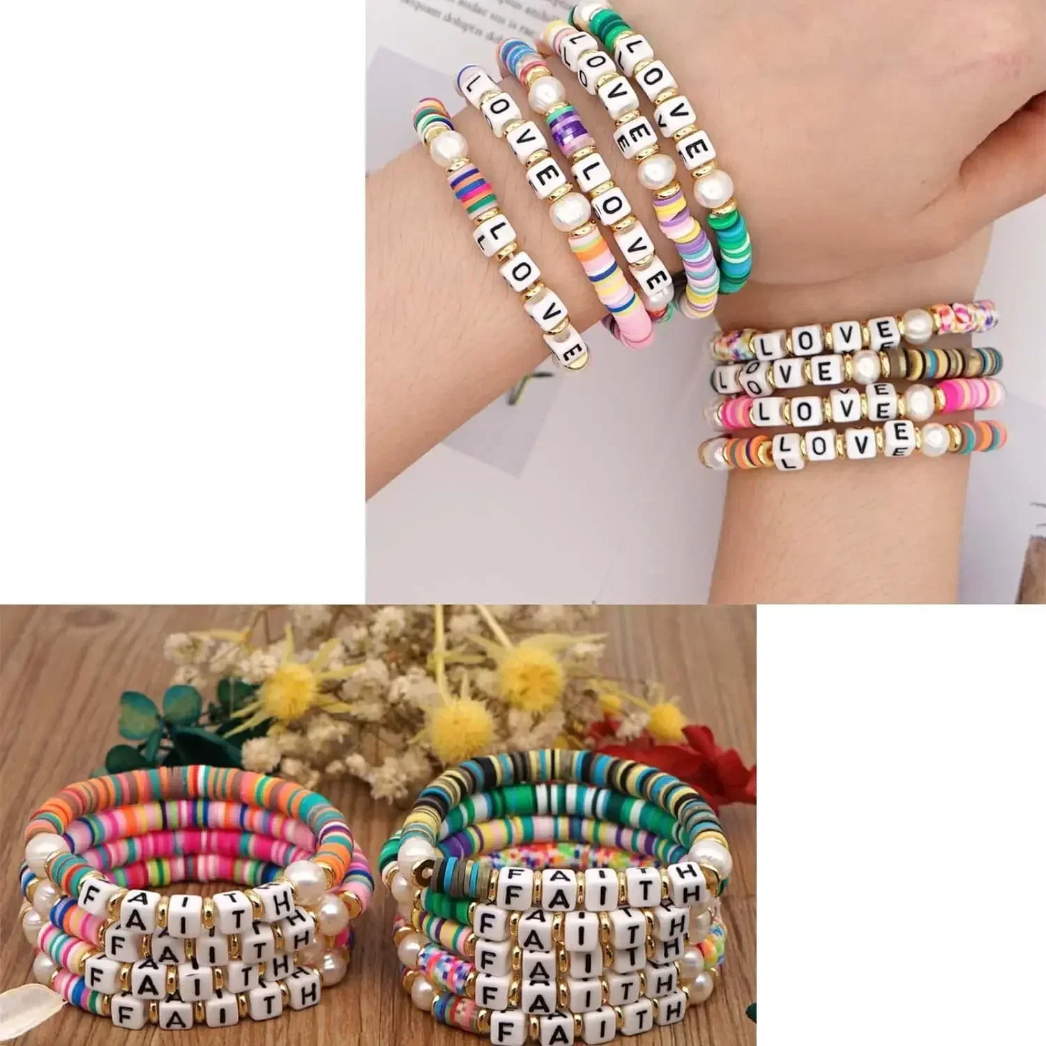 100/200/300/500Pcs 사각형 아크릴 편지 구슬 DIY 어린이 보석 만들기 공예에 대 한 무작위 혼합 알파벳 느슨한 구슬 6x6mm