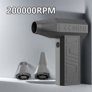 폭력적인 팬 200000 RPM 강력한 공기 송풍기 진공 먼지 청소기 Type-C 충전 강한 바람 52 메터/초 브러시리스 터보 제트 송풍기