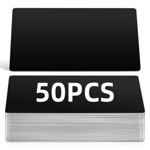 NEJE 50pcs CNC 레이저 조각 기계 조각, 레이저 공예 만들기, 다목적 금속 명함에 대 한 검은 알루미늄 카드