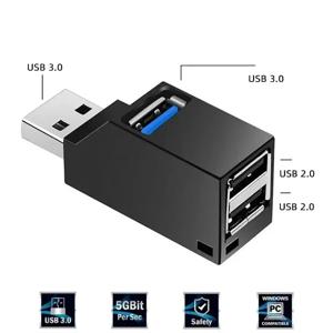USB 3.0 허브 확장기 차량용 분배기 멀티 포트 USB 허브 2.0 노트북 사무실 다기능 USB 디스크 읽기 충전 어댑터