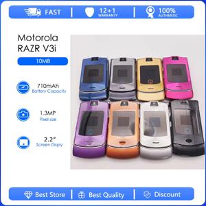 Motorola RAZR V3i 리퍼브-오리지널 V3i 1.3MP 분리형 배터리 710mAh 휴대폰 도매 무료 배송