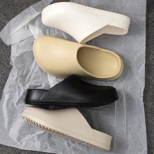 여성 슬리퍼 방수 미끄럼 방지 두꺼운 단독 요리사 신발 정원 낚시 야외 실내 사용 부드럽고 편안한 슬립 온 샌들