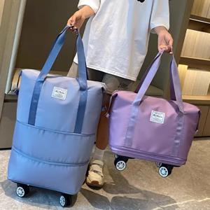 대용량 바퀴 달린 여행 가방 휴대용 핸드 풀 러기지 백 피트니스 가방 2024 신형 디자인 휴대 편리한 수납 가방