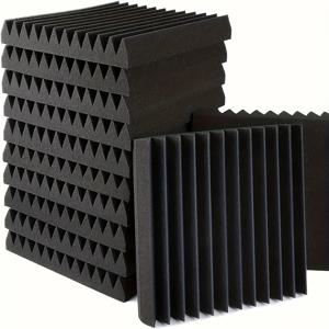 6pcs 방음 패널 3D 삼각형 홈 벽 방음 폼 스튜디오 게임룸 녹음 스튜디오 홈 액세서리용