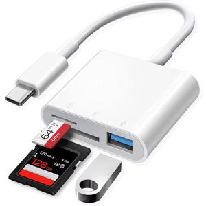 3 in 1 타입-C 메모리 카드 리더 어댑터 SD TF CF USB-C 화웨이 맥북 프로 호환 콤팩트 플래시