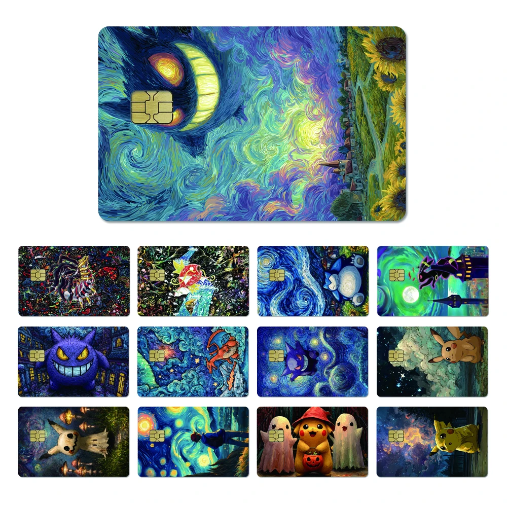 DIY 애니메이션 귀여운 PTCG 자작 2.5D HD 무광 PVC 스티커 필름 테이프 스킨 신용카드 직불카드 방수 스티커 선물