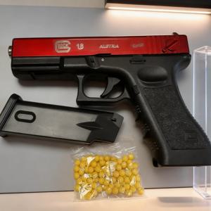 고품질 소프트 총알 에어건 매뉴얼 G17 게오크 장난감 총 하부 탄창 레이저 야외 스포츠 CS 게임 무기 어린이 선물