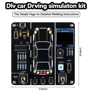 DIY 자동차 운전 시뮬레이션 납땜 연습 키트 STEM 전자 프로젝트 시뮬레이터 학생들을 위한 용접 프로젝트
