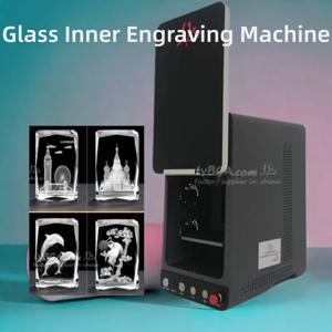 밀폐형 LY 5W 유리 크리스탈 UV 레이저 각인 마킹 기계 전용 공랭식 UV 퍼플 라이트 70x70MM/110x110MM 렌즈