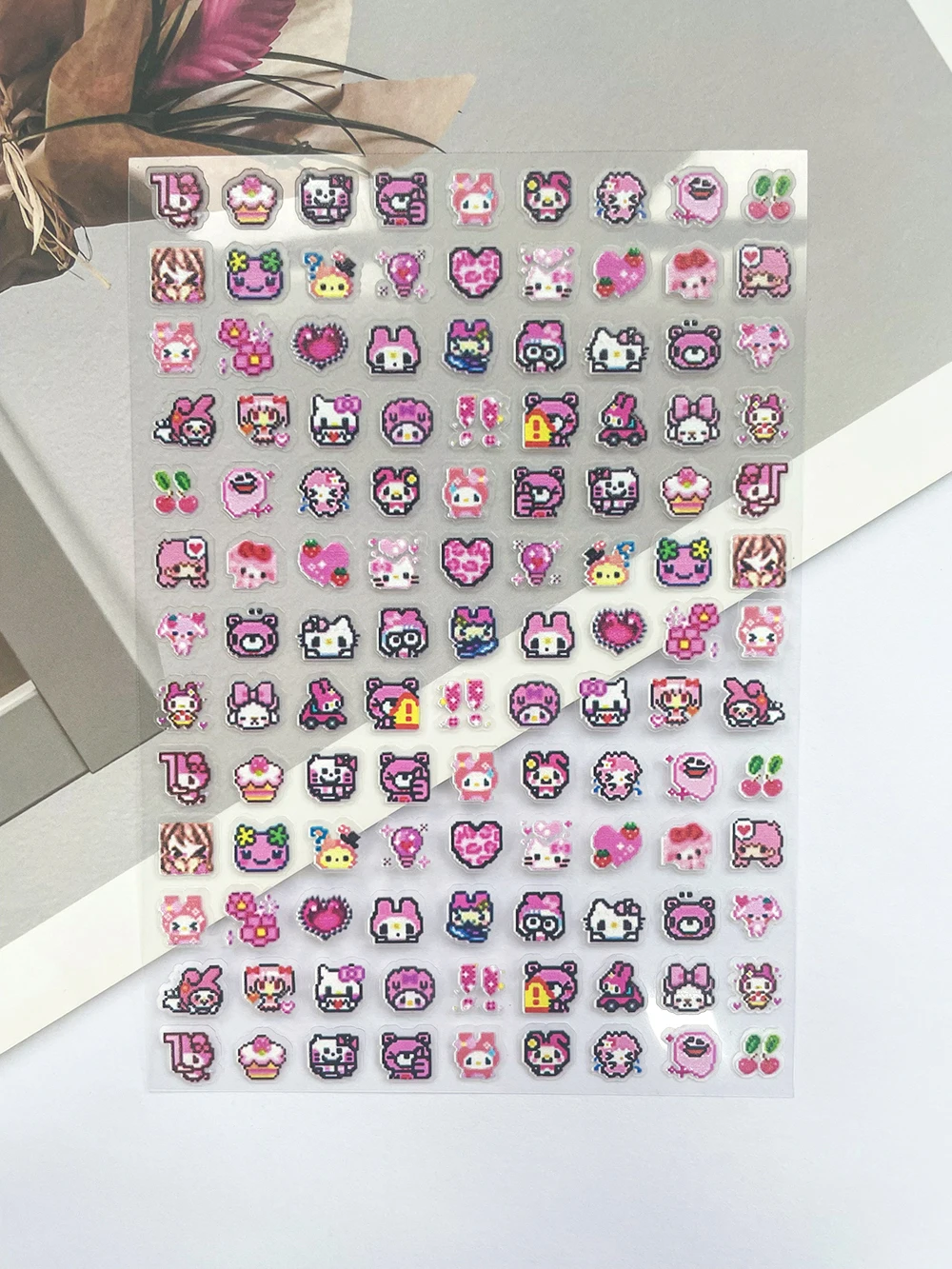 미니 귀여운 헬로키티 토끼 PVC 스티커 네일 아트 DIY 여행가방 스크랩북 핸드북 폰 케이스 병 방수 스티커 선물