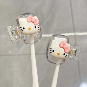 귀여운 만화 애니메이션 칫솔 홀더 고양이 패턴으로 칫솔을 보호하고 아름답게 만드는 귀여운 홈 필수 상자