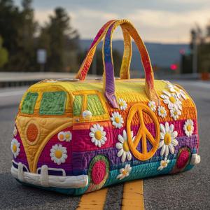 여성 3d 퀼팅 공예 여행 더플 백 패션 태양 산 숲 자수 핸드백 야외 캠핑 토트 백 피트니스 팩