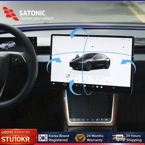 2026 SATONIC V2Pro 스크린 회전 마운트 4방향 회전 (테슬라 모델 3 하이랜드 & 모델 Y 주니퍼 YL RHD & LHD용) 플러그 앤 플레이