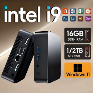 i9 미니 PC 윈도우 11 프로 인텔 코어 i9 8950HK 미니 컴퓨터 16GB DDR4 2048GB SSD WIFI 6 BT5.2 게이밍 미니 PC