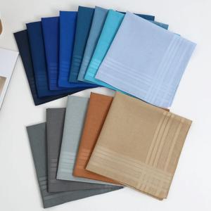 12Pcs 여성용 순수 코튼 손수건 땀 닦는 수건 남성용 솔리드 컬러 플레인 컬러 코스터 구식 물 흡수