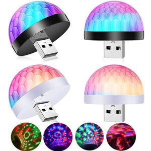 USB led 파티 조명 음악 센서 USB 미니 디스코 DJ 무대 조명 효과 빛 크리스탈 매직 볼 램프 홈 파티 가라오케