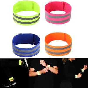 반사 밴드 안전 깜박임 완장 야간 조깅을위한 어두운 테이프에 손목 밴드 광선 자전거 타기 사이클링 달리기