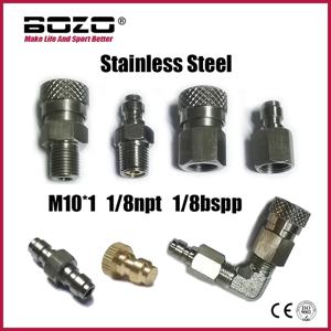 HPA 공기 빠른 연결 해제 남성 여성 어댑터 8mm 채우기 젖꼭지 고압 1/8NPT 1/8BSP M10*1 M8*1 스테인레스 스틸