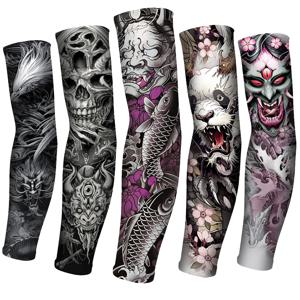 1 쌍 문신 슬리브 남자 긴 여름 원활한 Armguard 태양 보호 커버 야외 장갑 운전 얼음 실크 여성 팔 슬리브