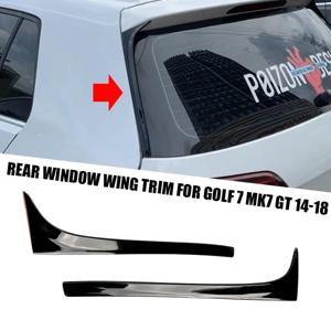 VW 액세서리 골프 7 MK7 GT 2014 2015 2016 2017 2018 블랙 뒷 창 사이드 스포일러 윙 트림 2Pcs