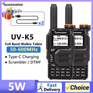 Quansheng UV K5 워키 토키 UV K6 UV K58 양방향 라디오 50-600MHz FM 라디오 NOAA 스크램블러/DTMF 아마추어 무선 주파수 복사