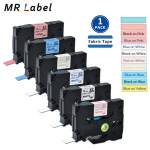 패브릭 12mm*3m IRON ON 테이프 TZe-FA3 tz FA231 TZe-FA3R TZe-FAE3 브라더 라벨 프린터용 P-touch