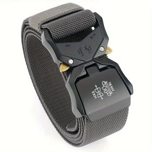 야외 퀵릴리즈 탄성 벨트 버클, 캐주얼 툴링 훈련 벨트, 남성용 바지 벨트, 신제품