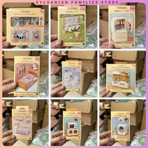 Sylvanian Families 애니메이션 소녀 피규어 유치원 시리즈 해피 초등학교 레인보우 캐슬 스쿨 버스 트리 캐빈 키즈 장난감