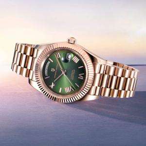 파가니 디자인 신제품 DD36 로즈골드 고급 오토매틱 기계식 남성용 시계 ST16 100M 방수 AR 사파이어 글라스 손목시계