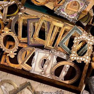 30 개/갑/팩 빈티지 컷 아웃 프레임 장식 종이 스크랩북 핸드북 저널 콜라주 미적 DIY 공예 용품