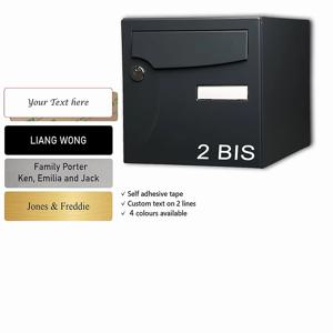 접착식 사서함 기호 이름 배지 맞춤형 텍스트 표준 크기 7*2 cm 새겨진 스테인레스 스틸 메일 상자 태그 전문 라벨
