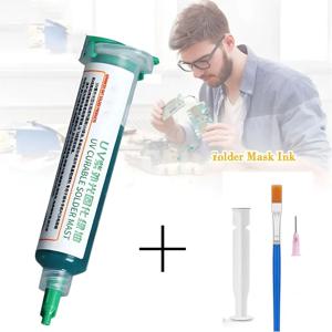 1-10pcs 10CC UV 경화 솔더 마스크 잉크 저항 PCB BGA 회로 기판 용 녹색 오일 보호 페인트 전자 수리 도구