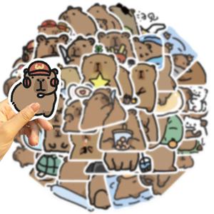 62PCS Capybara 스크랩북 스티커 DIY 일기 노트북 수하물 스케이트 보드 낙서 데칼 재미 세련된 클래식 장난감