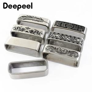 1Pc Deepeel 40mm 벨트 루프 스테인레스 금속 반지 34-39mm 벨트 걸쇠 청바지 의류 스트랩 반지 DIY 가죽 공예 액세서리