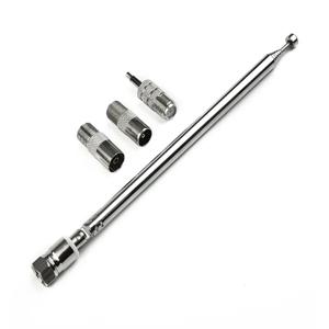 텔레스코픽 DAB FM 라디오 안테나 어댑터 F-남성 커넥터 AV 리시버 미니 시스템 안테나 액세서리