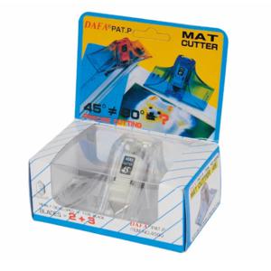 유틸리티 나이프 투명 사무용품, 45 도 및 90 도 매트 커터, 커터 2 개, 예비 날 3 개