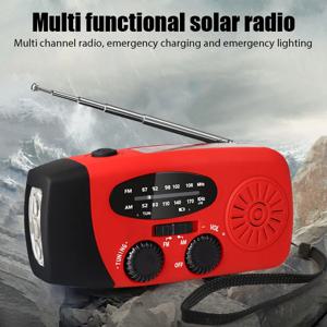 다기능 휴대용 핸드 크랭크 발전 비상 라디오 태양열 LED 손전등 재해 예방 FM NOAA 보조베터리