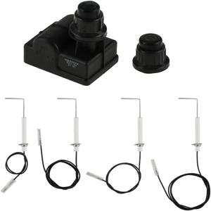그릴 점화기 조립 키트 Blackstone 28 인치 프로판 철판 용 4pcs 전극 점화기 와이어가있는 푸시 버튼 바베큐 점화기