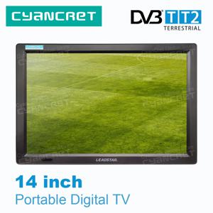 리드스타 14인치 HD 휴대용 TV DVB-T2 ATSC ISDB-T tdt DTT 디지털/아날로그 텔레비전 미니 소형 차량용 TV MP4 AC3 SD 카드 지원