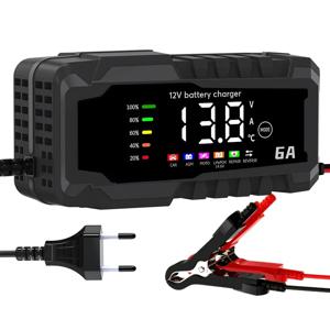 컬러 스크린 자동차 배터리 충전기 6A 12V 자동차 및 오토바이 배터리 충전 장치 납산 배터리 스마트 수리