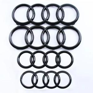 4 링 ABS 자동차 앞 후드 엠블럼 보닛 로고 후면 트렁크 배지 아우디 A3 A4 A5 A6 A7 A1 A2 Q2 Q3 Q4 Q5 Q7 Q8 TT S3 S4 S5 S6 S7