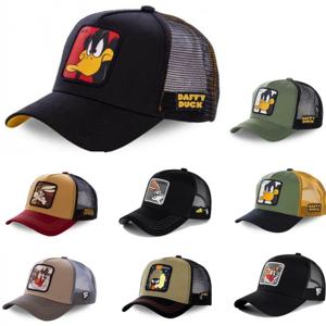 뜨거운 판매 unisex 애니메이션 만화 모자 고품질 수 놓은 패치 그리기 야구 모자 남성 여성 트럭 모자 메쉬 모자 태양 모자