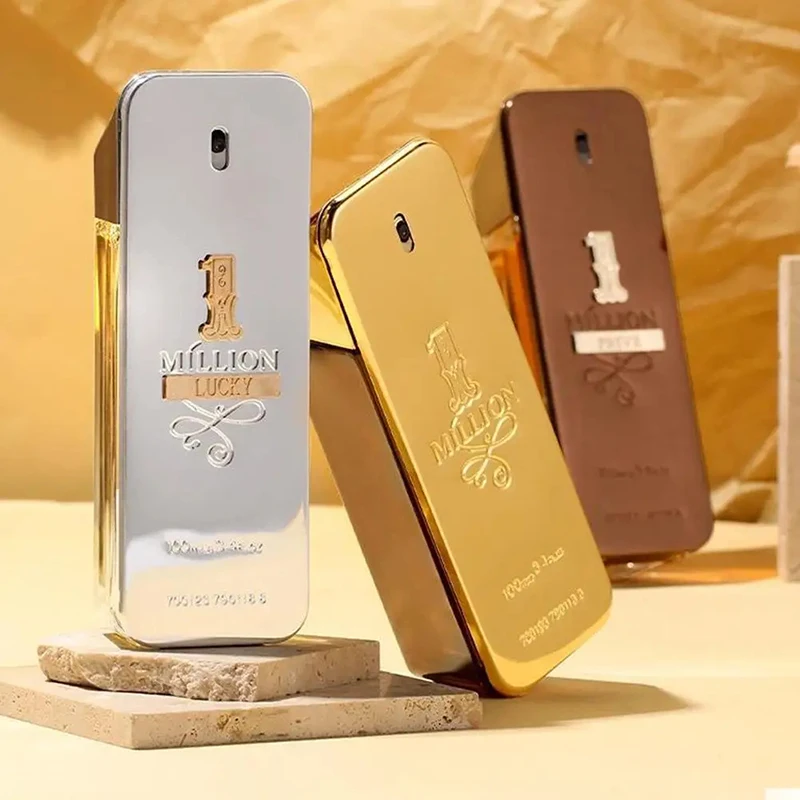 새로운 100ml 향수 골든 밀리언 골드 브릭 추출물 - 남성용 오래 지속되는 우디 향수 남성용 향수 기도 향수 2025