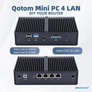 코텀 소프트 라우터 PC 코어 i3 i5 프로세서 탑재, 4개의 I210 1G LAN/ I226V 2.5G LAN, RS232, DDR3 RAM, mSATA SSD, 팬리스 PC X86