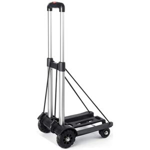 접이식 핸드 트럭, 알루미늄 텔레스코픽 막대가 있는 4륜 견고한 건설 유틸리티 카트, 접이식 롤러 쇼핑