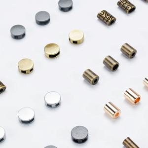 여행자의 노트북 장식에 대 한 3 개 청동 황금 금속 단추 DIY 탄성 밴드 로프 다채로운 넥타이 버클 액세서리